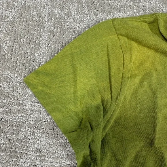 Vintage Abercrombie and Fitch Single Stitch 09 Green Fitted Y2K Kidcore T Shirt - Picture 7 of 9